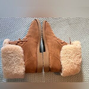 UGG Weylyn Shearling Cuff Chestnut Suede Shoes